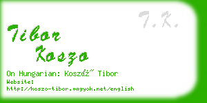 tibor koszo business card